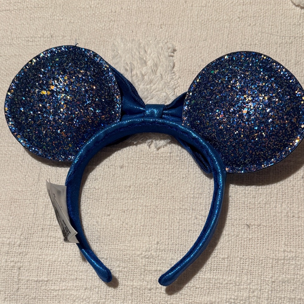 Disney Royal Blue Glitter Minnie Ears Headband - Picture 5 of 5
